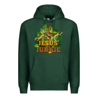 Sports Green Jesus junkie St. Patricks Day Premium Hoodie - FaDigitalArtStudio