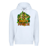 White Jesus junkie St. Patricks Day Premium Hoodie - FaDigitalArtStudio