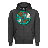 Charcoal Heather baseball with sunflower round earrings Zipper Hoodie - BundleAndBundleShop
