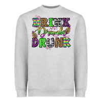 Heather Grey drink drank drunk mardi gras olivia Heavyweight Sweatshirt - OliviaCreatesArt