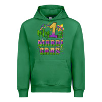 Emerald my first mardi gras glitter fleur de lis Urban Hoodie - Artiststas