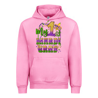 Fuchsia Pink my first mardi gras glitter fleur de lis Urban Hoodie - Artiststas