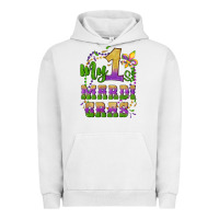 Pigment Lunar Rock my first mardi gras glitter fleur de lis Urban Hoodie - Artiststas