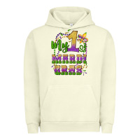 Pigment Pistachio my first mardi gras glitter fleur de lis Urban Hoodie - Artiststas
