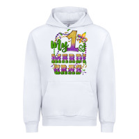 White my first mardi gras glitter fleur de lis Urban Hoodie - Artiststas
