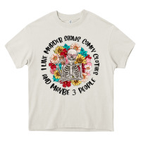 Cream i like murder shows comfy clothes and like 3 peopl Heavy Core Tee - MaliasSmallBusiness