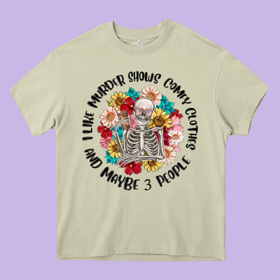 I Like Murder Shows Comfy Clothes And Like 3 Peopl Heavy Core Tee Designed By Maliassmallbusiness