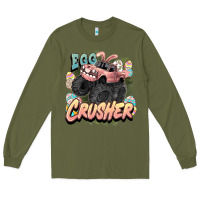 Army Green Egg crusher Easter truck Easter Day Long Sleeve Tee - HowdyJamesFarm