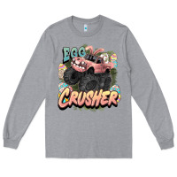 Heather Grey Egg crusher Easter truck Easter Day Long Sleeve Tee - HowdyJamesFarm