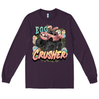Plum Egg crusher Easter truck Easter Day Long Sleeve Tee - HowdyJamesFarm