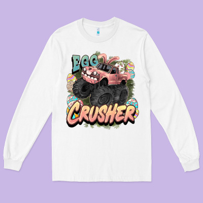Egg Crusher Easter Truck Easter Day Long Sleeve Tee Designed By Howdyjamesfarm