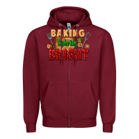 Burgundy baking spirits bright Zipper Hoodie - FaDigitalArtStudio