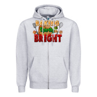 Heather Grey baking spirits bright Zipper Hoodie - FaDigitalArtStudio