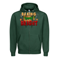 Sports Green baking spirits bright Zipper Hoodie - FaDigitalArtStudio