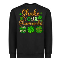 Black St. Patrick's Shake your shamrocks Heavyweight Sweatshirt - OliviaCreatesArt