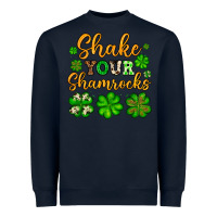 Navy St. Patrick's Shake your shamrocks Heavyweight Sweatshirt - OliviaCreatesArt