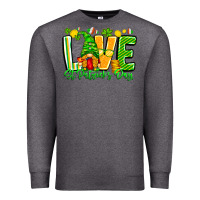 Charcoal Heather love st patricks day Premium Sweatshirt - CowhideDigitalArt