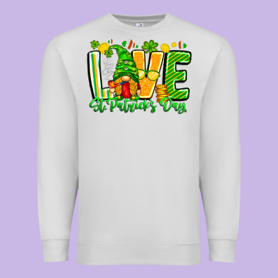 Love St Patricks Day Premium Sweatshirt Designed By Cowhidedigitalart