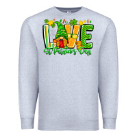 Heather Grey love st patricks day Premium Sweatshirt - CowhideDigitalArt