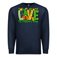 Navy love st patricks day Premium Sweatshirt - CowhideDigitalArt