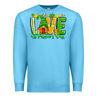 Ocean Blue love st patricks day Premium Sweatshirt - CowhideDigitalArt