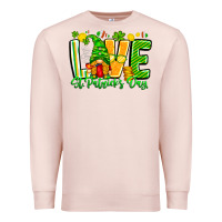 Pale Pink love st patricks day Premium Sweatshirt - CowhideDigitalArt