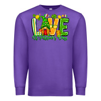 Purple love st patricks day Premium Sweatshirt - CowhideDigitalArt