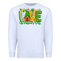 White love st patricks day Premium Sweatshirt - CowhideDigitalArt