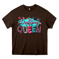 Chocolate Brown crafting queen Heavy Core Tee - NancyCooperArtShop