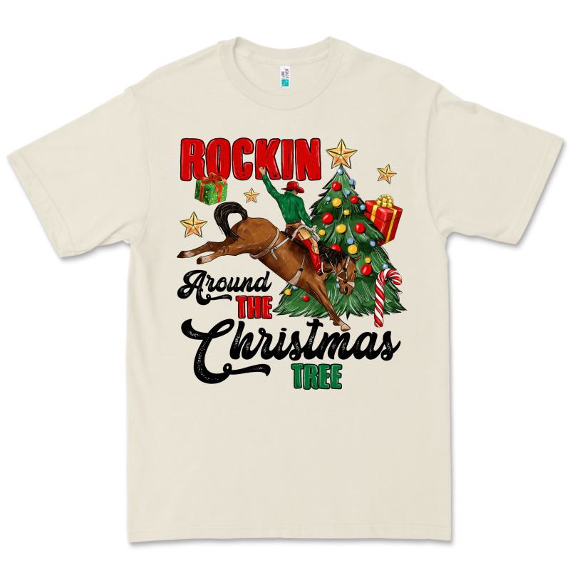 Rockin Around The Christmas Tree Premium Tee by MaliasSmallBusiness | Teevron