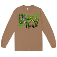 Toasted Coconut St. Patrick's Day One Lucky Nana Long Sleeve Tee - RanaPortraitStore