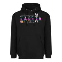 Black Happy Easter Y'all Heavyweight Hoodie - CowhideDigitalArt