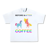 White Before After Coffee Urban Heavy Tee - Bettercallsaul