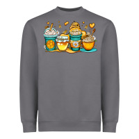 Honey Bee Coffee Cups Heavyweight Sweatshirt | Teevron