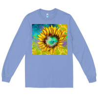 Colony Blue sparkling sunflower Long Sleeve Tee - TumblerDesignByShophia
