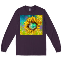 Plum sparkling sunflower Long Sleeve Tee - TumblerDesignByShophia