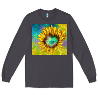 Smoke sparkling sunflower Long Sleeve Tee - TumblerDesignByShophia