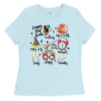 Baby Blue happy new year Ladies Tee - MaliasSmallBusiness