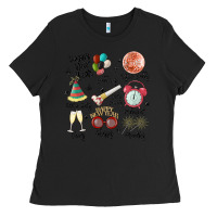Black happy new year Ladies Tee - MaliasSmallBusiness