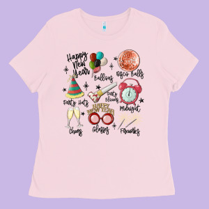Happy New Year Ladies Tee Designed By Maliassmallbusiness
