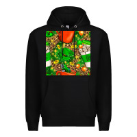Black coffee cups st. patrick's day with leopard seamless pattern bbs Premium Hoodie - BundleAndBundleShop