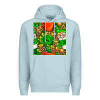 Blue Mist coffee cups st. patrick's day with leopard seamless pattern bbs Premium Hoodie - BundleAndBundleShop