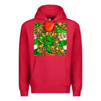 Cardinal coffee cups st. patrick's day with leopard seamless pattern bbs Premium Hoodie - BundleAndBundleShop