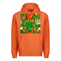 Carrot coffee cups st. patrick's day with leopard seamless pattern bbs Premium Hoodie - BundleAndBundleShop