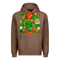 Chestnut coffee cups st. patrick's day with leopard seamless pattern bbs Premium Hoodie - BundleAndBundleShop