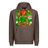 Coffee coffee cups st. patrick's day with leopard seamless pattern bbs Premium Hoodie - BundleAndBundleShop