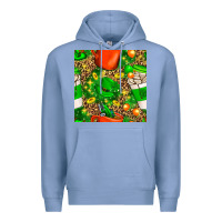 Colony Blue coffee cups st. patrick's day with leopard seamless pattern bbs Premium Hoodie - BundleAndBundleShop