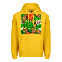 Lemon coffee cups st. patrick's day with leopard seamless pattern bbs Premium Hoodie - BundleAndBundleShop