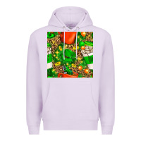 Lilac coffee cups st. patrick's day with leopard seamless pattern bbs Premium Hoodie - BundleAndBundleShop