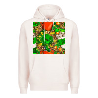 Pale Pink coffee cups st. patrick's day with leopard seamless pattern bbs Premium Hoodie - BundleAndBundleShop